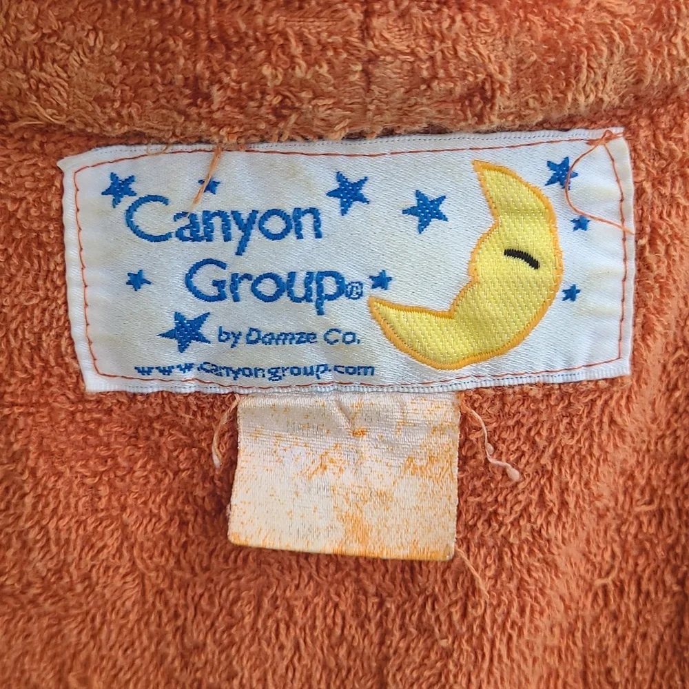 CANYON GROUP Damze‎ Chenille UT Texas Longhorns Orange Mens Belted Robe RARE 90s